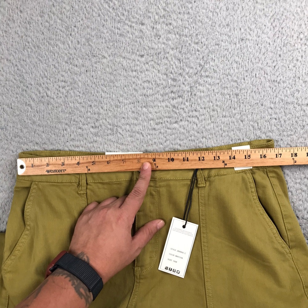 Judy Blue Cargo Pants Womens 16W Garment Dyed Matcha Green High Waist Jeans NEW - Picture 8 of 15